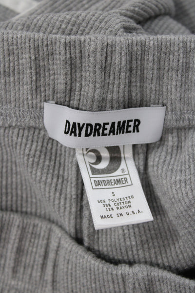 Daydreamer Women Sweatsuit Athleisure Gray V-Neck Long Sleeve Set Size S
