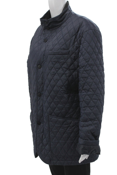 Vince Camuto Womens Quilted Jacket Black Nylon Button Size XL