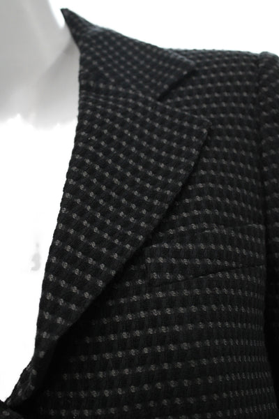 Armani Collezioni Women Black Wool Basic Jacket Size 8