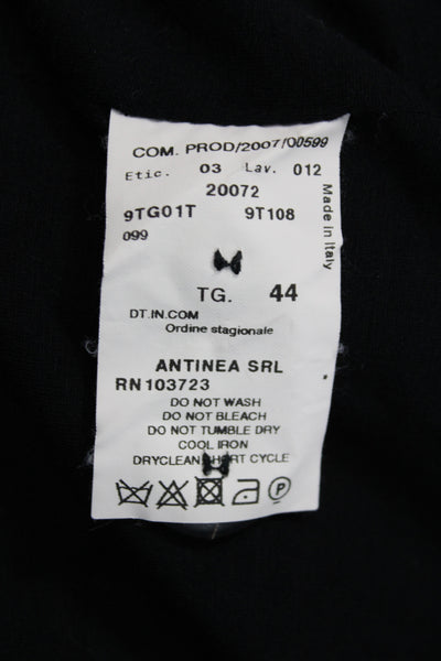 Armani Collezioni Women Black Wool Basic Jacket Size 8