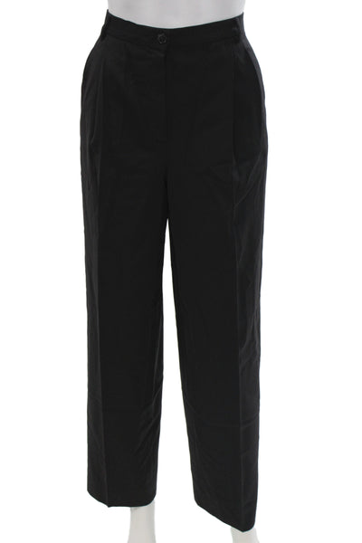 Giorgio Armani Women Dress Pants Black Virgin Wool Size 8