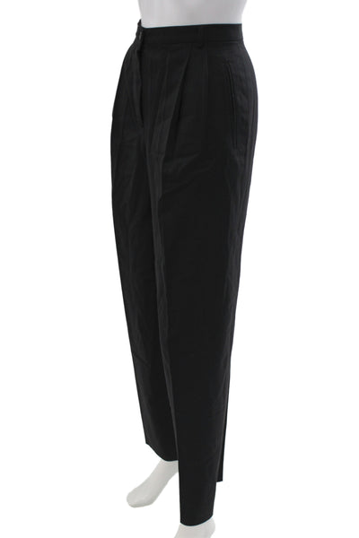 Giorgio Armani Women Dress Pants Black Virgin Wool Size 8