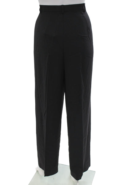 Giorgio Armani Women Dress Pants Black Virgin Wool Size 8