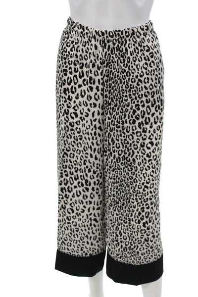 Kate Spade Women's Long Sleeves Two Piece Pants Pajama Set Animal Print Size L