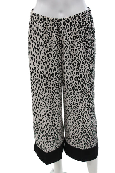 Kate Spade Women's Long Sleeves Two Piece Pajama Set Animal Print Size M