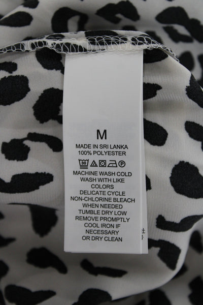 Kate Spade Women's Long Sleeves Two Piece Pajama Set Animal Print Size M