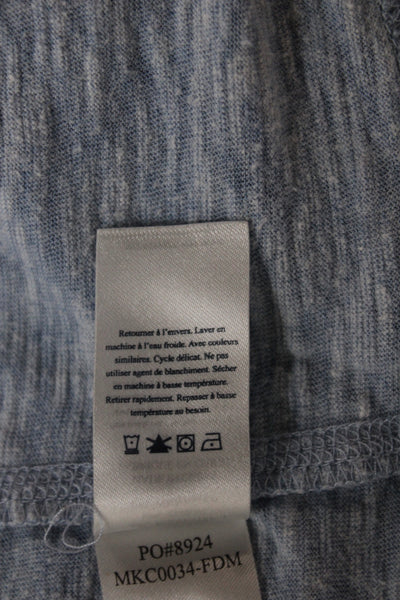 Faherty Mens Henley T Shirt Cotton Blue Short Sleeve Size S