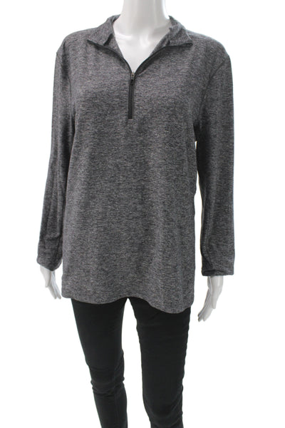 Lululemon Womens Gray Collared Zip Pullover Hoodie Long Sleeve Size 4