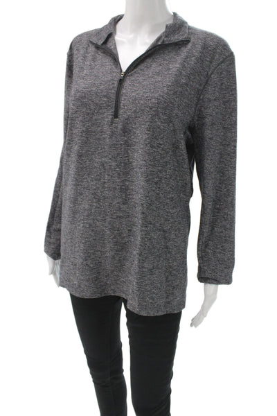 Lululemon Womens Gray Collared Zip Pullover Hoodie Long Sleeve Size 4