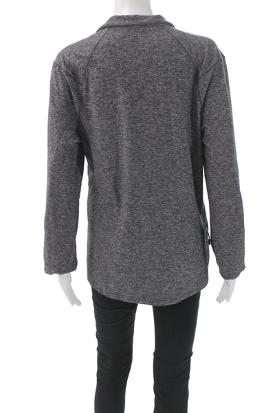 Lululemon Womens Gray Collared Zip Pullover Hoodie Long Sleeve Size 4