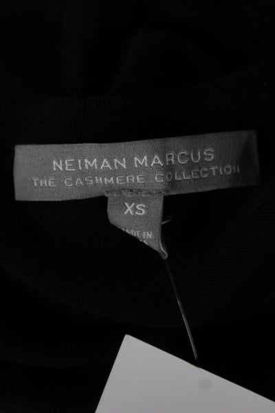 Neiman Marcus Women Cashmere V-Neck Shrug Sweater Black 3/4 Sleeve Size XS
