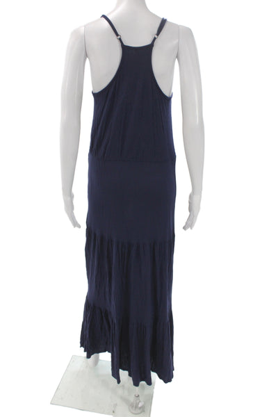 Soft Joie Womens Maxi Dress Blue V-Neck Sleeveless Mid-Calf Summer Size S