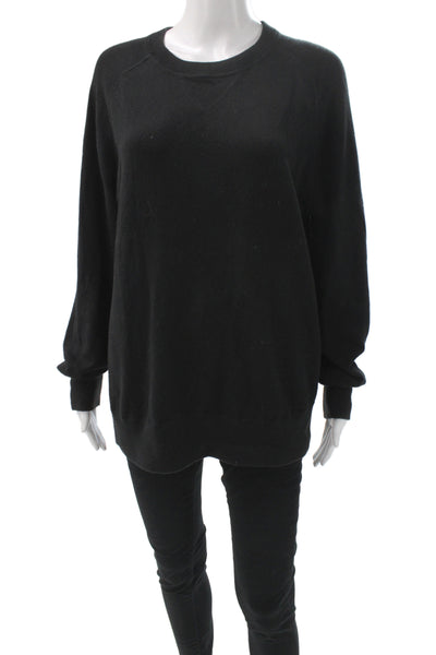 Naked Cashmere Women Pullover Crew Neck Black Cashmere Size M