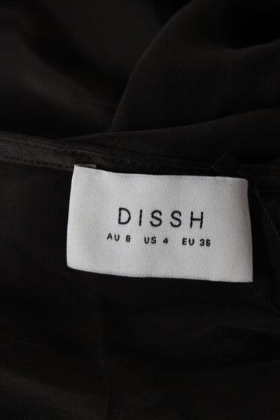 Dissh Women Brown Silk Maxi Skirt Size 4