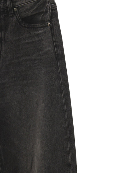 Pistola Women Straight Black High Rise Jeans Cotton Button Fly Size 25
