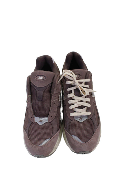 New Balance Mens Suede 2002 R Lace Up Sneakers Purple Size 12