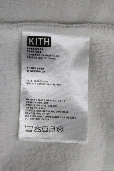 Kith Unisex Adults Gray Floral Pullover Sweatshirt Cotton Crew Neck Size XS