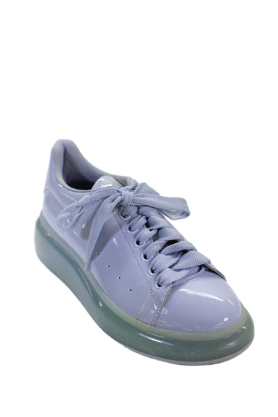 Alexander McQueen Womens Semi Transparent Oversized Sneakers Shoes Blue Size 9.5