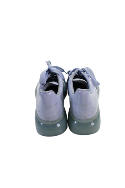 Alexander McQueen Womens Semi Transparent Oversized Sneakers Shoes Blue Size 9.5