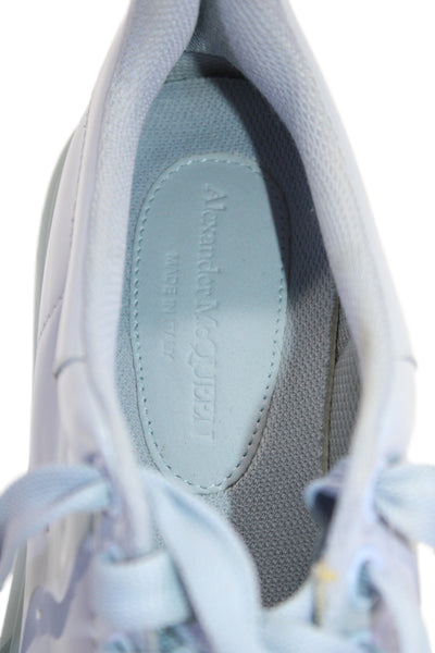 Alexander McQueen Womens Semi Transparent Oversized Sneakers Shoes Blue Size 9.5