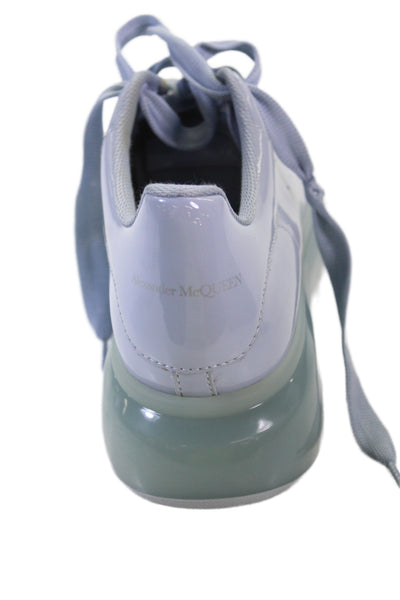 Alexander McQueen Womens Semi Transparent Oversized Sneakers Shoes Blue Size 9.5