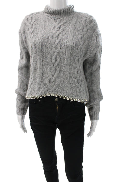 Zara Women Pullover Sweater Gray Turtleneck Long Sleeve Size M