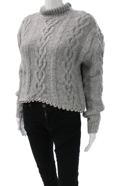 Zara Women Pullover Sweater Gray Turtleneck Long Sleeve Size M