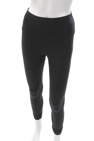 Alo Womens Ankle Leggings Black Nylon Athleisure Size XS