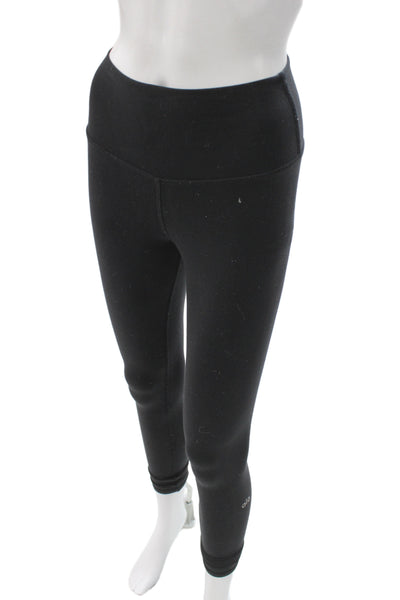 Alo Womens Ankle Leggings Black Nylon Athleisure Size XS