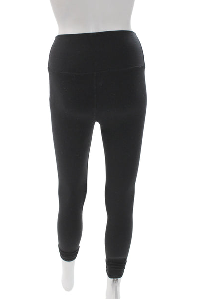 Alo Womens Ankle Leggings Black Nylon Athleisure Size XS