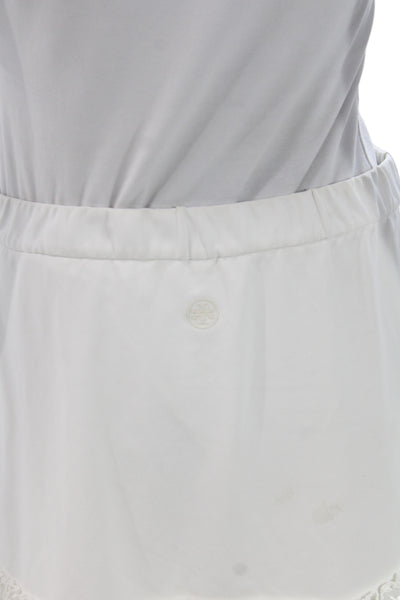Tory Sport Women White Mini Skort Polyester Pull On Sporty Size M