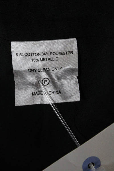 Marie Oliver Women A-Line Plaid Black Mini Skirt Zip 51% Cotton Size 6