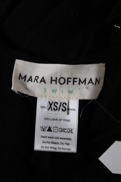 Mara Hoffman Women Black Bohemian Cotton Midi Coverup Dress Size XS