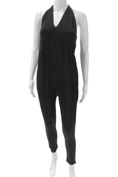 Rory Beca Womens Black Halter Tie Sleeveless Rayon Jumpsuit Size S