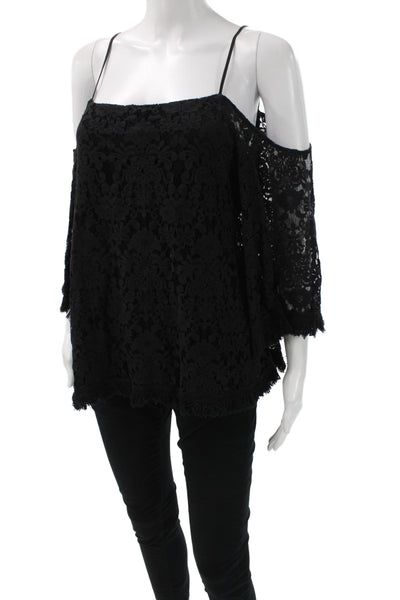 Ulla Johnson Womens Tunic Blouse White Cotton Short Sleeve Boho Size 6