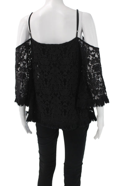 Ulla Johnson Womens Tunic Blouse White Cotton Short Sleeve Boho Size 6