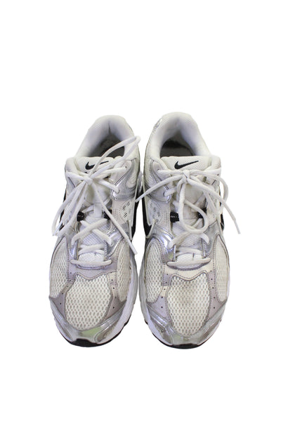 Nike Mens Mesh Textured Lace-Up Tied Sneakers Silver Size 12