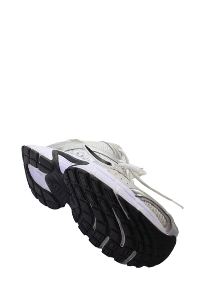 Nike Mens Mesh Textured Lace-Up Tied Sneakers Silver Size 12