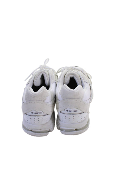 New Balance Mens Mesh Textured Lace-Up Running Sneakers White Size 12