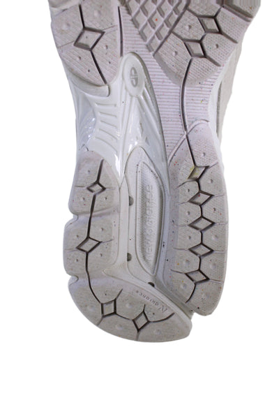 New Balance Mens Mesh Textured Lace-Up Running Sneakers White Size 12