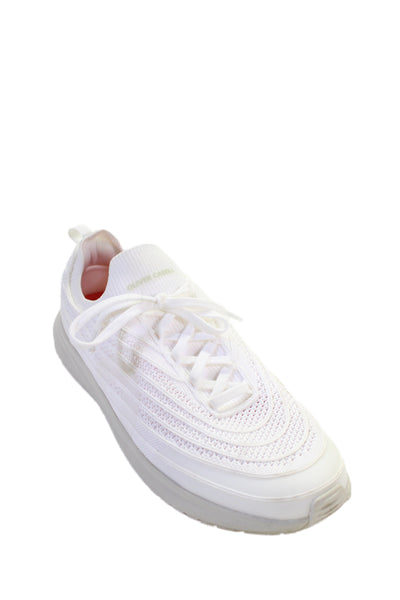 Oliver Cabell Mens Mesh Lace-Up Low Top Sneakers White Size 12