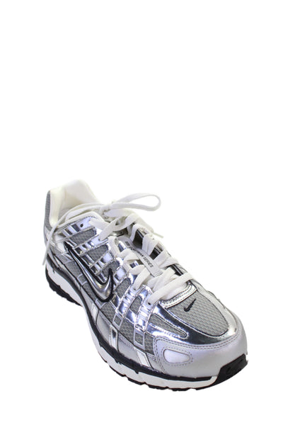 Nike Mens Metallic Bowerman Series Lace-Up Sneakers Silver Size 12