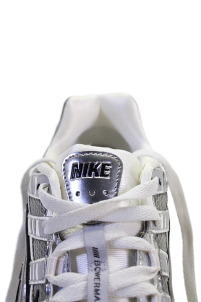 Nike Mens Metallic Bowerman Series Lace-Up Sneakers Silver Size 12