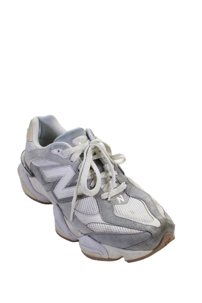 New Balance Mens Suede Mesh Textured Lace-Up Sneakers Gray Size 12