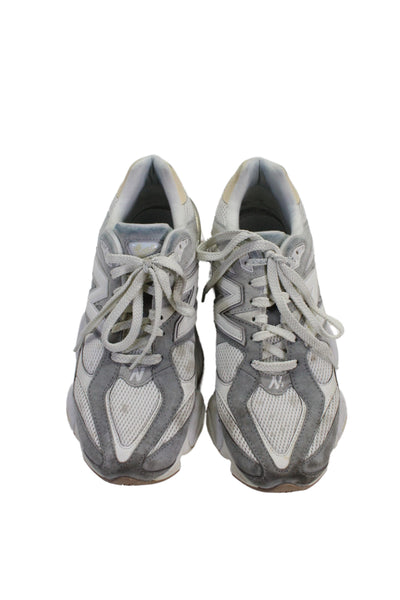 New Balance Mens Suede Mesh Textured Lace-Up Sneakers Gray Size 12