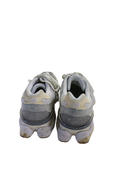 New Balance Mens Suede Mesh Textured Lace-Up Sneakers Gray Size 12