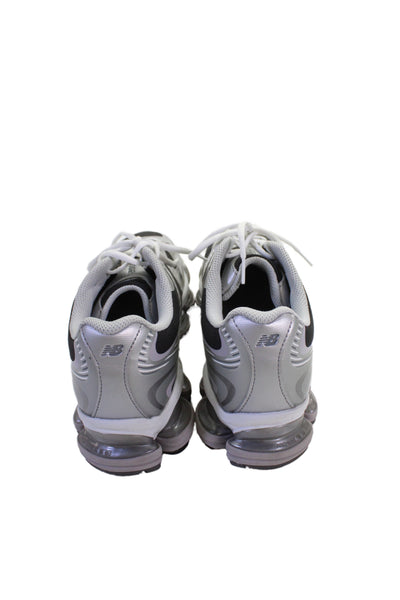 New Balance Mens Colorblock Lace-Up Tied Sneakers Black Silver Size 12