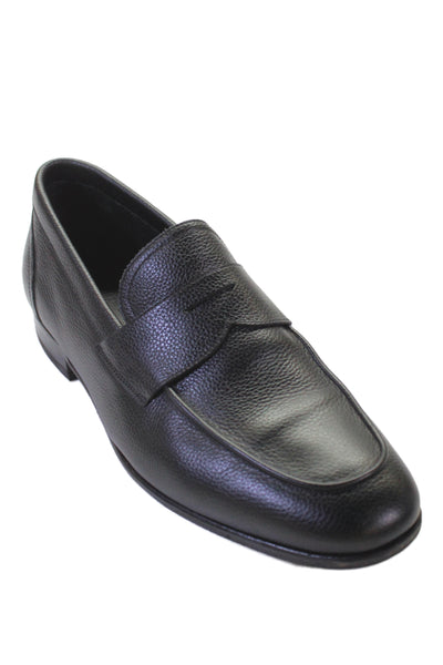 The Men's Store at Bloomingdale's Mens Leather Heel Slip On Shoes Black Size10.5