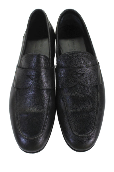 The Men's Store at Bloomingdale's Mens Leather Heel Slip On Shoes Black Size10.5