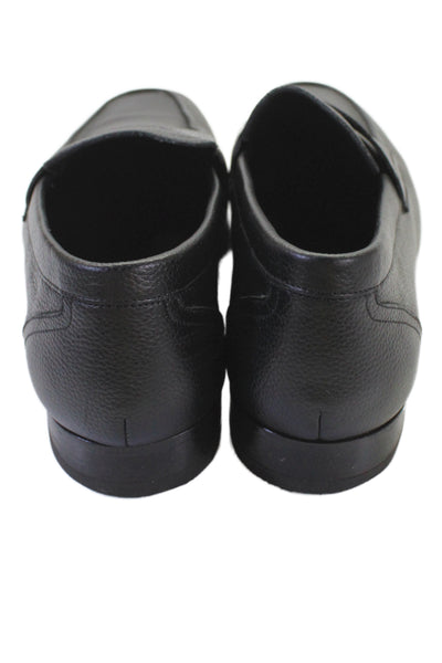 The Men's Store at Bloomingdale's Mens Leather Heel Slip On Shoes Black Size10.5